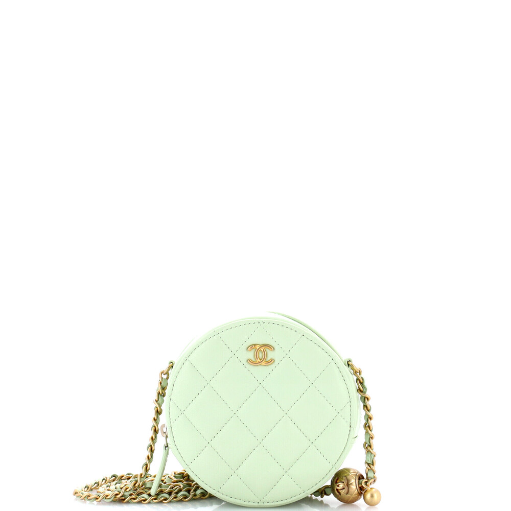 Chanel Pearl Crush Round Clutch with Chain